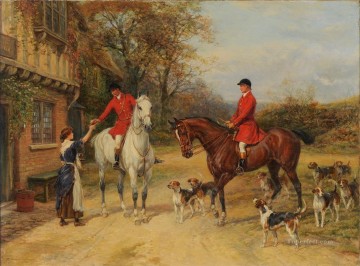 A Halt At The Inn Heywood Hardy hunting Oil Paintings